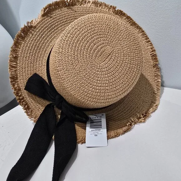 Torrid - Frayed Edge Boater Hat in Natural - Picture 5 of 9